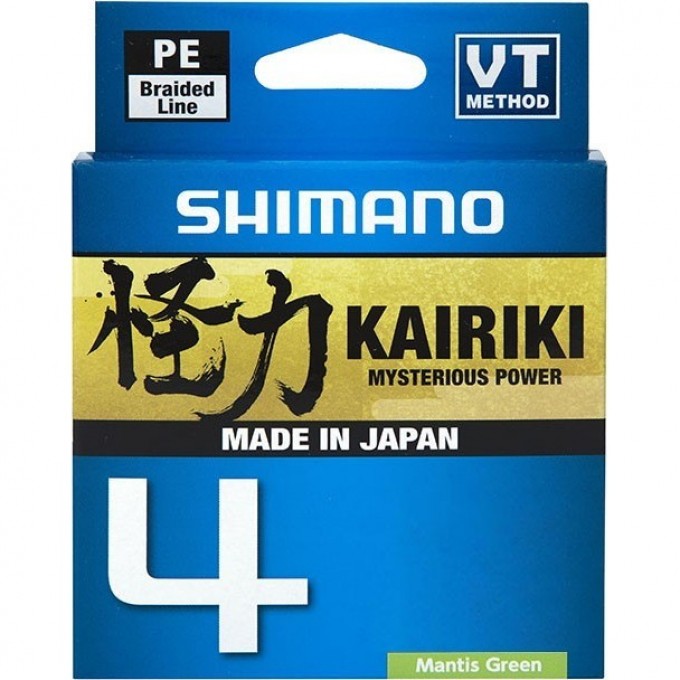 Леска плетёная SHIMANO KAIRIKI 4 PE 150 м зеленая 0.230 мм 18.6 кг LDM54TE3023015G Леска плетёная SHIMANO KAIRIKI 4 PE 150 м зеленая 0.230 мм 18.6 кг LDM54TE3023015G