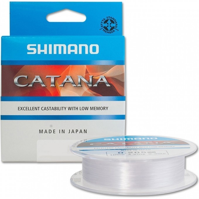 Леска SHIMANO CATANA SPINNING 100м прозрачная 0,305мм 9,2кг CATSPG10030 Леска SHIMANO CATANA SPINNING 100м прозрачная 0,305мм 9,2кг CATSPG10030