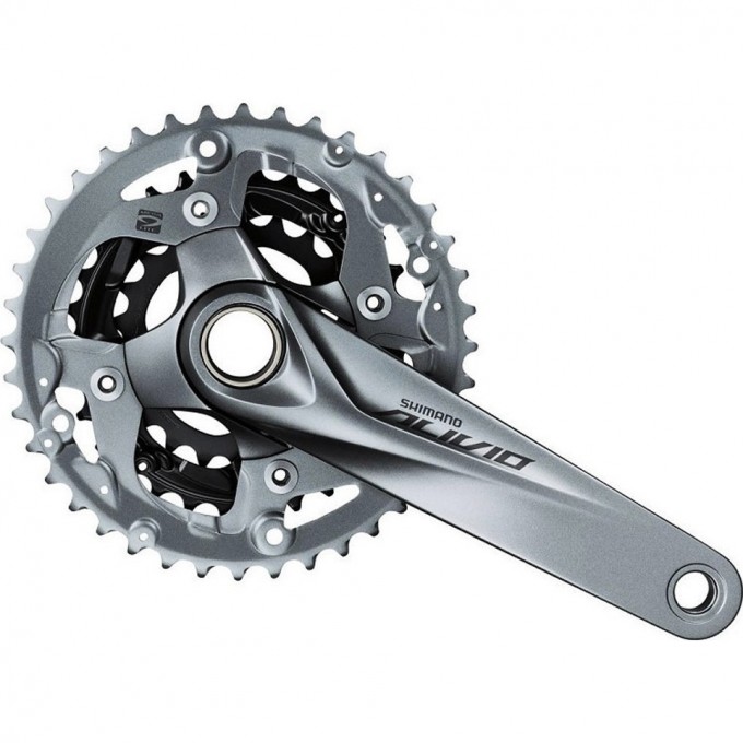 Система SHIMANO ALIVIO, M4060, 170 мм, интегрированный вал, 44/32/22, с защитой звезд, черный EFCT4060CX422CL