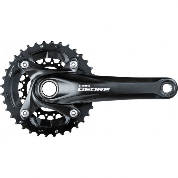 Система SHIMANO DEORE, M617, 175 мм, интегрированный вал, 36/22T без каретки, черный EFCM617EX62L Система SHIMANO DEORE, M617, 175 мм, интегрированный вал, 36/22T без каретки, черный EFCM617EX62L
