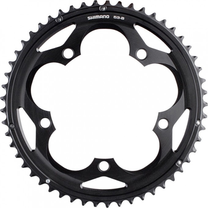 Звезда передняя SHIMANO 105, для FC-5700L, 53T-B черная Y1M398160
